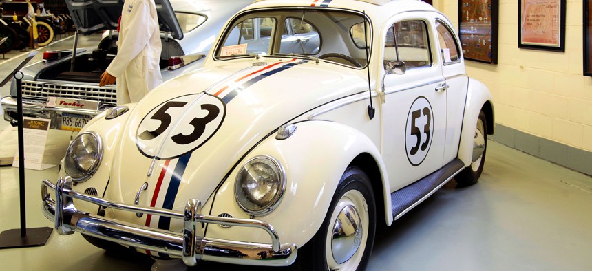 Herbie the Love Bug displayed at the Swigart Museum in Huntingdon, PA.