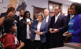 Officials tour Murrell Dobbins Career and Technical High School to highlight investments in career and technical education