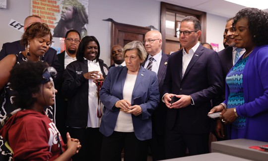 Officials tour Murrell Dobbins Career and Technical High School to highlight investments in career and technical education