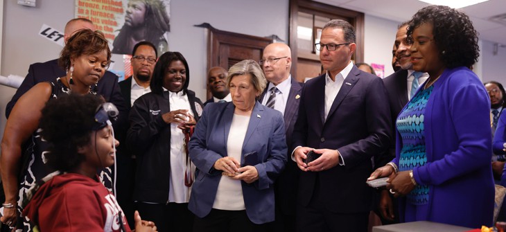 Officials tour Murrell Dobbins Career and Technical High School to highlight investments in career and technical education