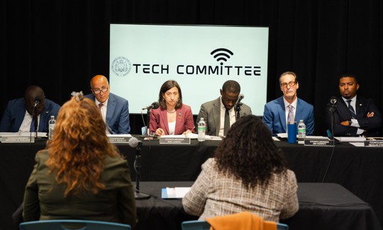 Philadelphia City Councilmembers at the first city AI hearing