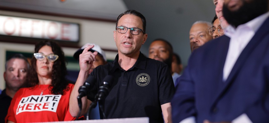 Gov. Josh Shapiro visited SEPTA Headquarters on August 10, 2025.