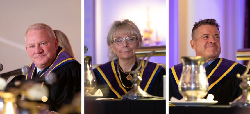 Pennsylvania Supreme Court Justices Kevin Dougherty, Christine Donohue and David Wecht