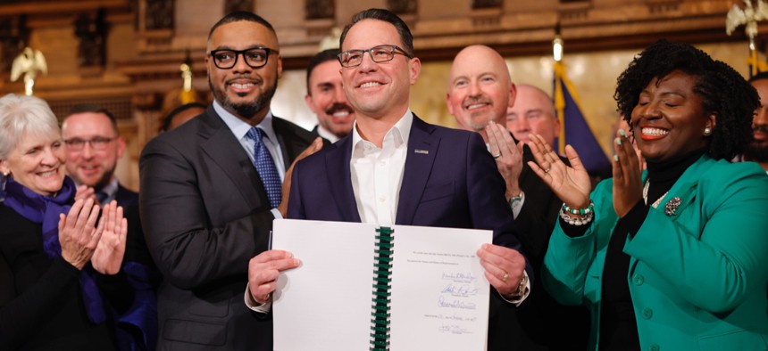 Gov. Josh Shapiro signed the 2025-26 state budget into law on Nov. 12, 2025.