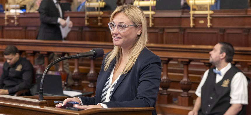 State Rep. Martina White speaks on the House floor.