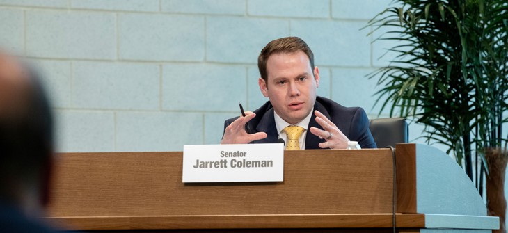 State Sen. Jarrett Coleman leads the Senate Intergovernmental Operations Committee.