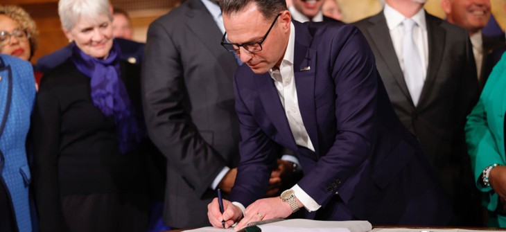 Gov. Josh Shapiro signed the 2025-26 state budget into law on Nov. 12, 2025.