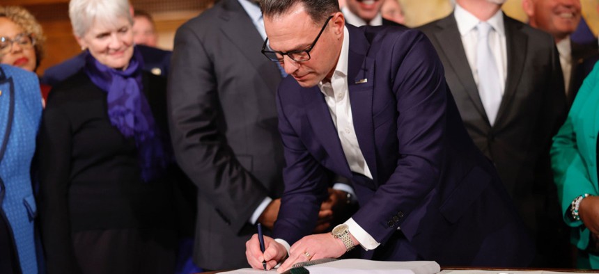 Gov. Josh Shapiro signed the 2025-26 state budget into law on Nov. 12, 2025.