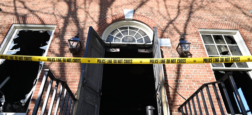The Pennsylvania Governor’s Residence was damaged after an arsonist’s attack in April 2025.