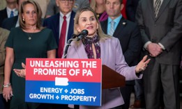 State Sen. Kim Ward speaks at a November 2025 press conference. 