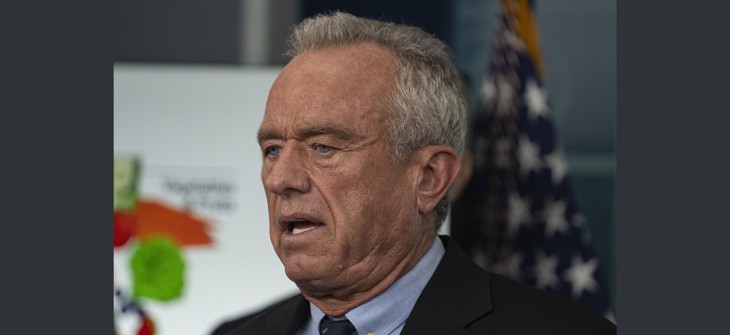 United States of Secretary of Health and Human Services Robert F. Kennedy Jr. speaks at the White House Press Briefing Room in Washington DC., United States on January 7, 2026