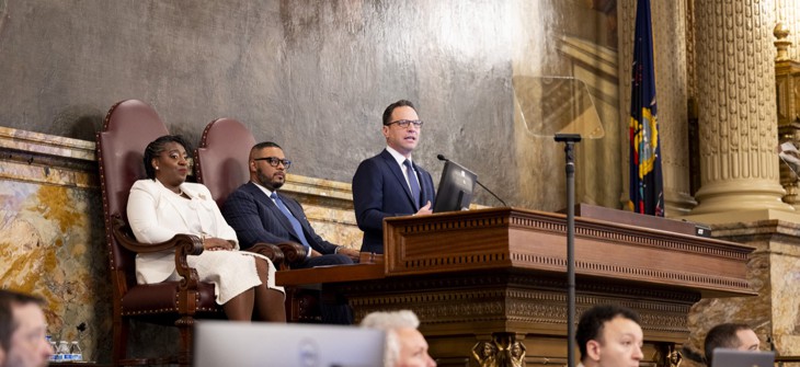 Gov. Josh Shapiro outlined standards for data center developers during his fourth budget address on Feb. 3, 2026.