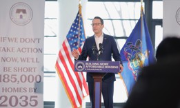 The Shapiro administration announces its Housing Action Plan at the NewCourtland Apartments at Henry Avenue in Philadelphia on Feb. 12, 2026