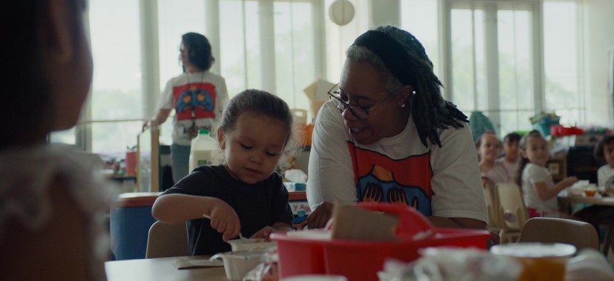 Renee Talley, a child development specialist at the Gordon Literacy Center in Coatesville, is one of the subjects of "The Hands That Shape Tomorrow."