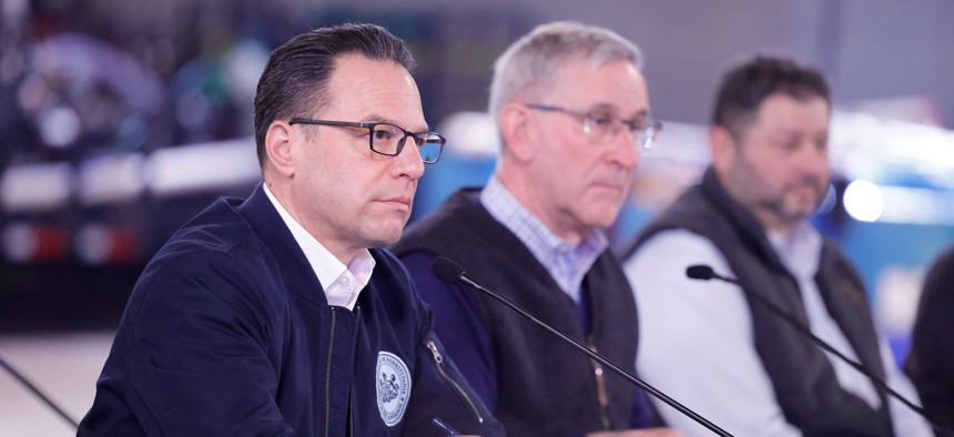 Gov. Josh Shapiro and Agriculture Secretary Russell Redding host a roundtable discussion on avian influenza.