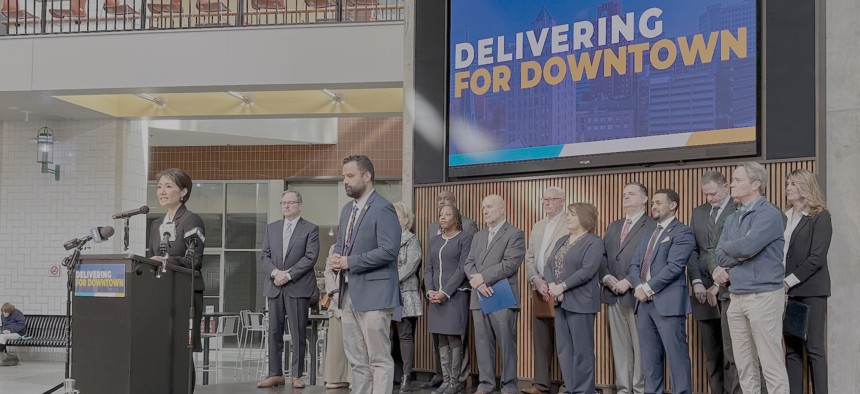 State Sen. Patty Kim discusses two state grants that will support downtown revitalization efforts in Harrisburg.