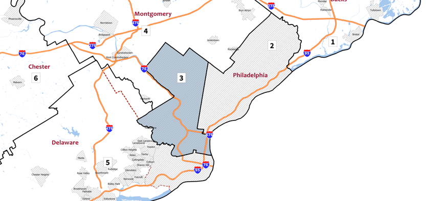 Pennsylvania's 3rd Congressional District, shown in gray.