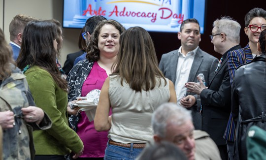 Attendees gather for the annual PA Arts Advocacy Day at the Capitol on March 24, 2026.