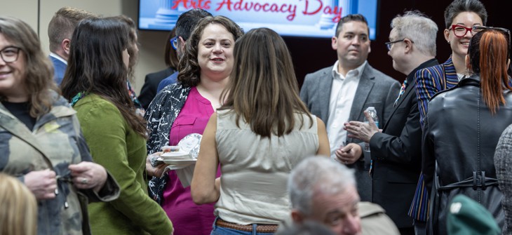 Attendees gather for the annual PA Arts Advocacy Day at the Capitol on March 24, 2026.
