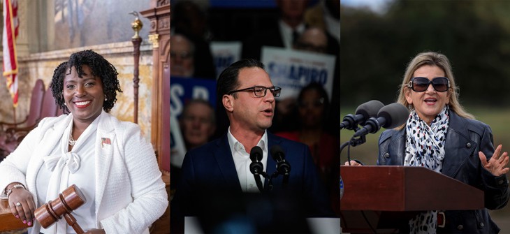 Joanna McClinton, Josh Shapiro & Kim Ward