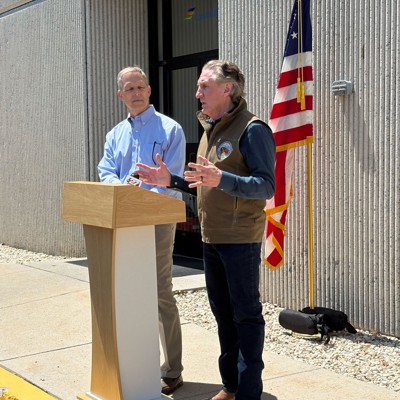 Burgum, Perry tout importance of nuclear energy in visit to Three Mile Island