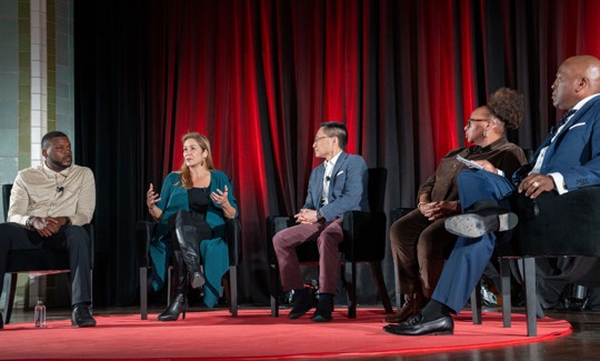 Donna Frisby-Greenwood, second from right, participated in the TED Speaker Series in Philadelphia last October.