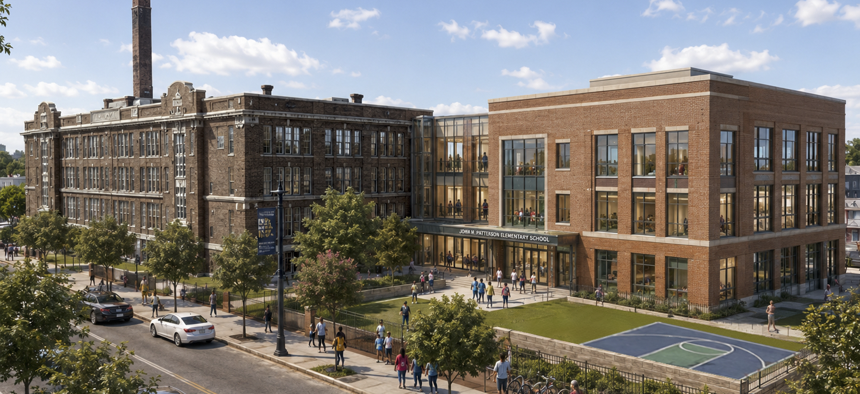 A conceptual rendering of a new and improved John M. Patterson Elementary School.