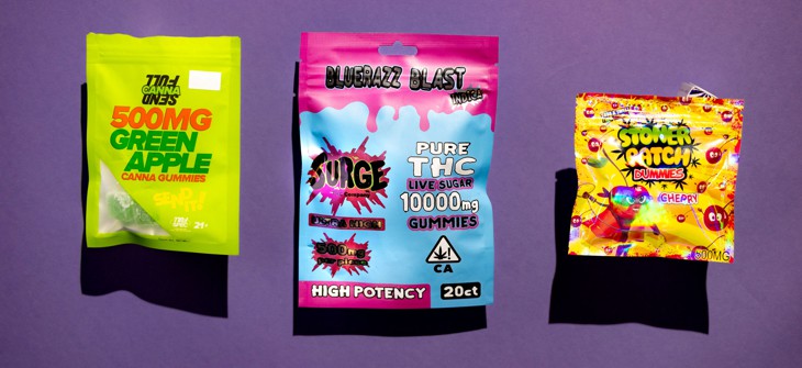 An assortment of pseudo-legal hemp products sold at corner stores and gas stations, like these found in Massachusetts, are often mislabeled and pose public health concerns.