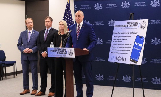 Pennsylvania Attorney General Dave Sunday said a landmark settlement with Meta will bring at least $500 million to Pennsylvania – and important changes to social media platforms. 
