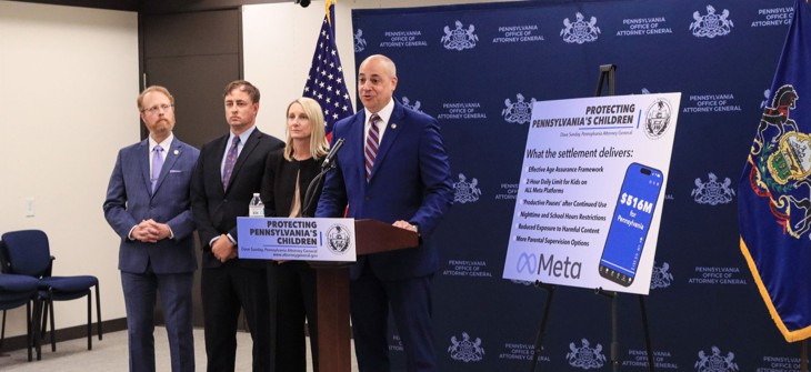 Pennsylvania Attorney General Dave Sunday said a landmark settlement with Meta will bring at least $500 million to Pennsylvania – and important changes to social media platforms. 