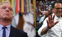Health and Human Services Secretary Robert F. Kennedy Jr. , left; Gov. Josh Shapiro, right