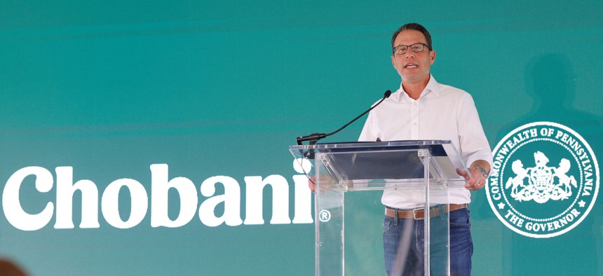Gov. Josh Shapiro joined state, local and business leaders in Schnecksville on Tuesday, Sept. 1, 2026, to announce a $1.2 billion investment by Chobani to establish its first dairy manufacturing operation in Pennsylvania.