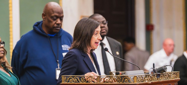 Rue Landau speaks at the Philadelphia City Council Stated Meeting on September 24, 2026 
