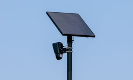 A Flock camera located in a parking lot near Bloomsburg, Pennsylvania. 