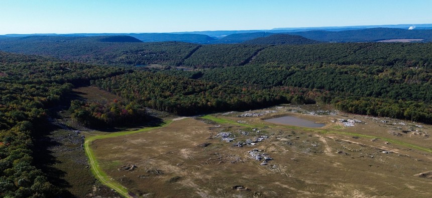 Land prepared for the proposed data center development, “Project Hazelnut,” near the Eagle Rock Resort community in Hazle Township, Pennsylvania, on October 6, 2026.