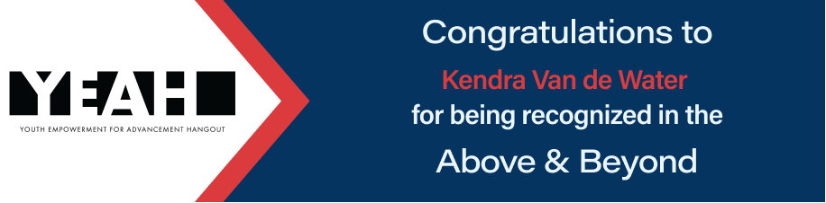 Congratulations to Kendra Van de Water for being recognized in Above & Beyond